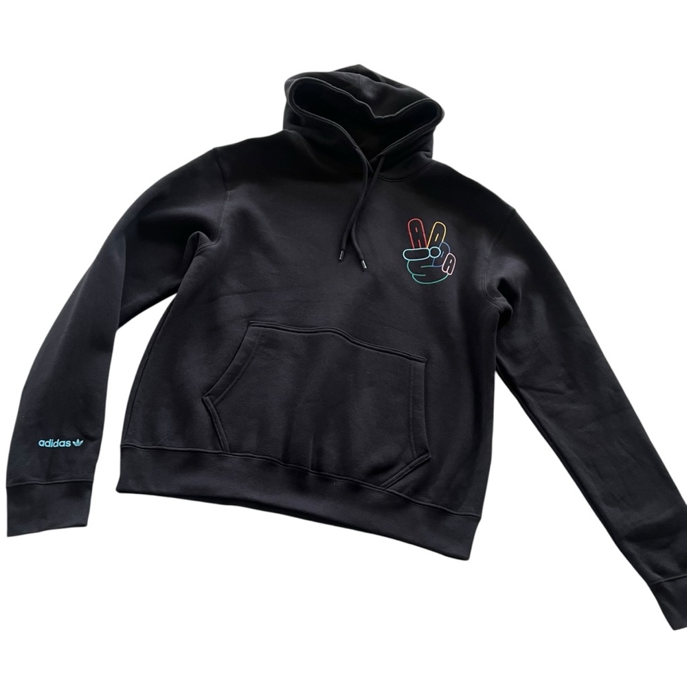 Adidas OG Peace Sign Pullover Hoodie Sweatshirt - Picture 8 of 11